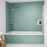 Panneau de douche vert sauge sur mesure | Livraison gratuite