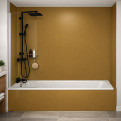 Panneau de douche vert kaki sur mesure | Livraison gratuite
