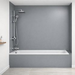 Panneau de douche gris nuage sur mesure | Livraison gratuite