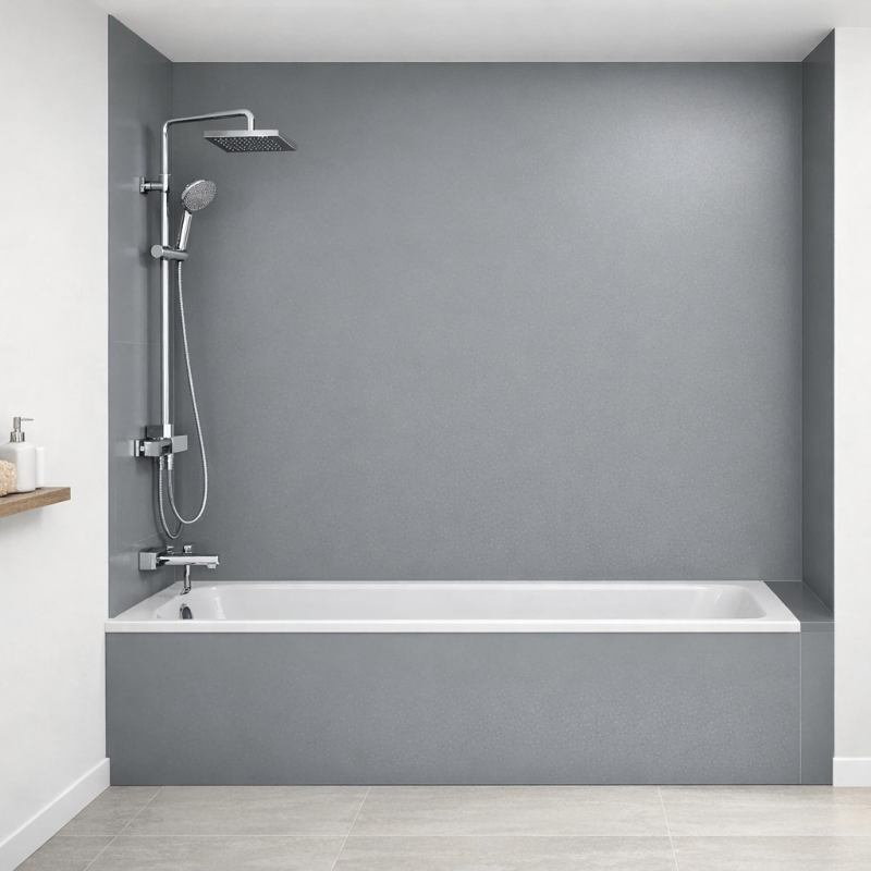 Panneau de douche gris nuage sur mesure | Livraison gratuite