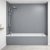 Panneau de douche gris nuage sur mesure | Livraison gratuite
