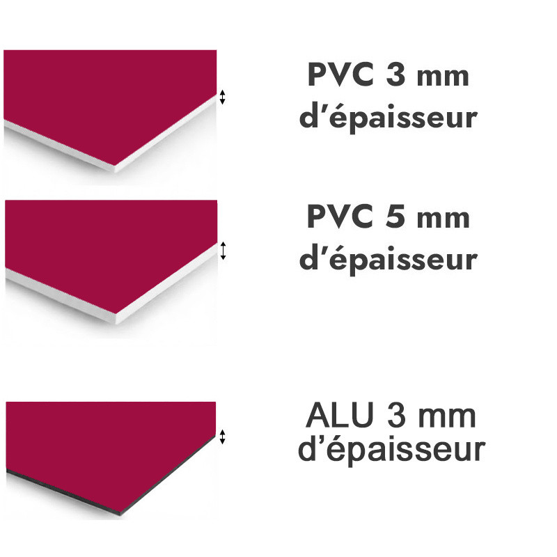 Panneau de douche pourpre - PVC et ALU épaisseurs