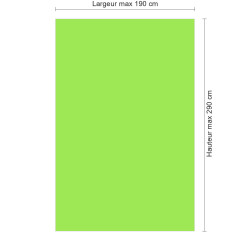 Panneau de douche vert anis sur mesure | Livraison gratuite
