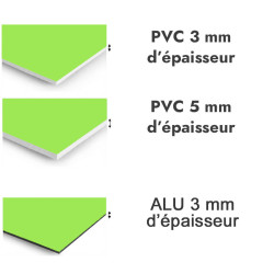 Panneau de douche vert anis - PVC et ALU épaisseurs