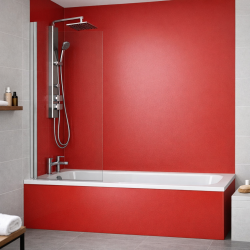 Panneau de douche rouge grenade sur mesure | Livraison gratuite