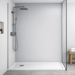 Panneau de douche gris acier sur mesure | Livraison gratuite