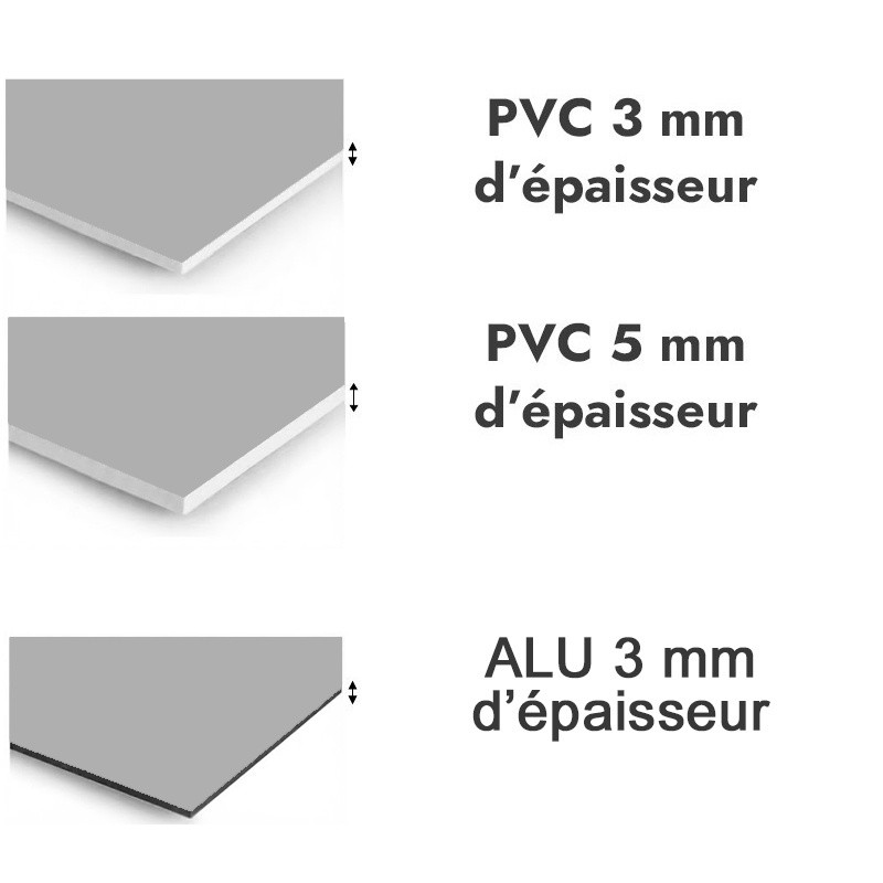 Panneau de douche gris acier - PVC et ALU épaisseurs