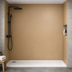Panneau de douche brun clair sur mesure | Livraison gratuite