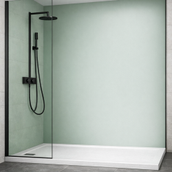 Panneau de douche vert amande sur mesure | Livraison gratuite