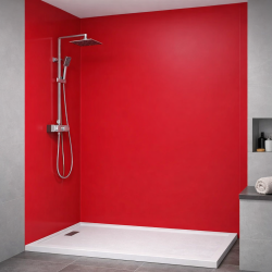 Panneau de douche rouge foncé sur mesure | Livraison gratuite