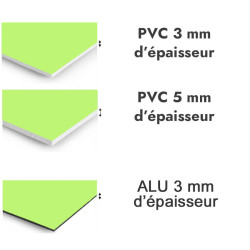 Panneau de douche vert pistache - PVC et ALU épaisseurs