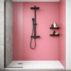 Panneau de douche rose rubis sur mesure | Livraison gratuite