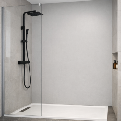 Panneau de douche gris urbain sur mesure | Livraison gratuite