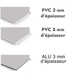 Panneau de douche gris urbain - PVC et ALU épaisseurs
