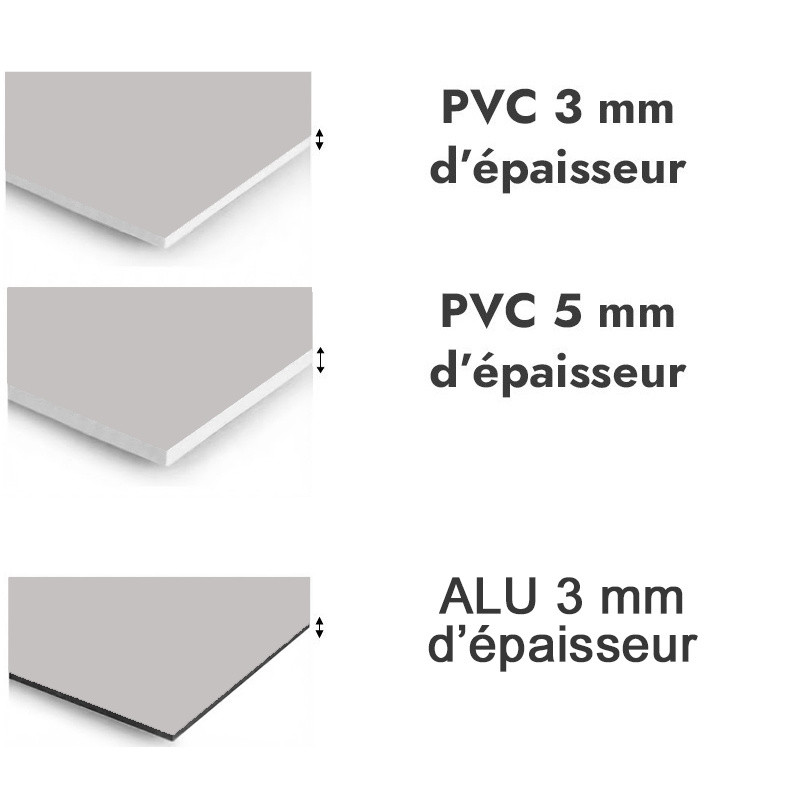 Panneau de douche gris urbain - PVC et ALU épaisseurs