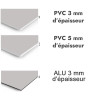 Panneau de douche gris urbain - PVC et ALU épaisseurs