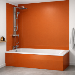 Panneau de douche orange brulé sur mesure | Livraison gratuite
