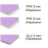 Panneau de douche mauve clair - PVC et ALU épaisseurs