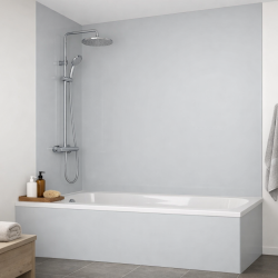 Panneau de douche gris clair sur mesure | Livraison gratuite