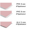 Panneau de douche rose pivoine - PVC et ALU épaisseurs