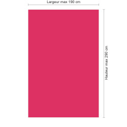 Panneau de douche rouge cerise sur mesure | Livraison gratuite