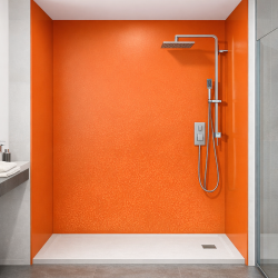 Panneau de douche orange citrouille sur mesure | Livraison gratuite