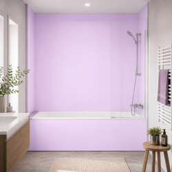 Panneau de douche violet clair sur mesure | Livraison gratuite