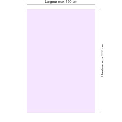 Panneau de douche violet clair sur mesure | Livraison gratuite