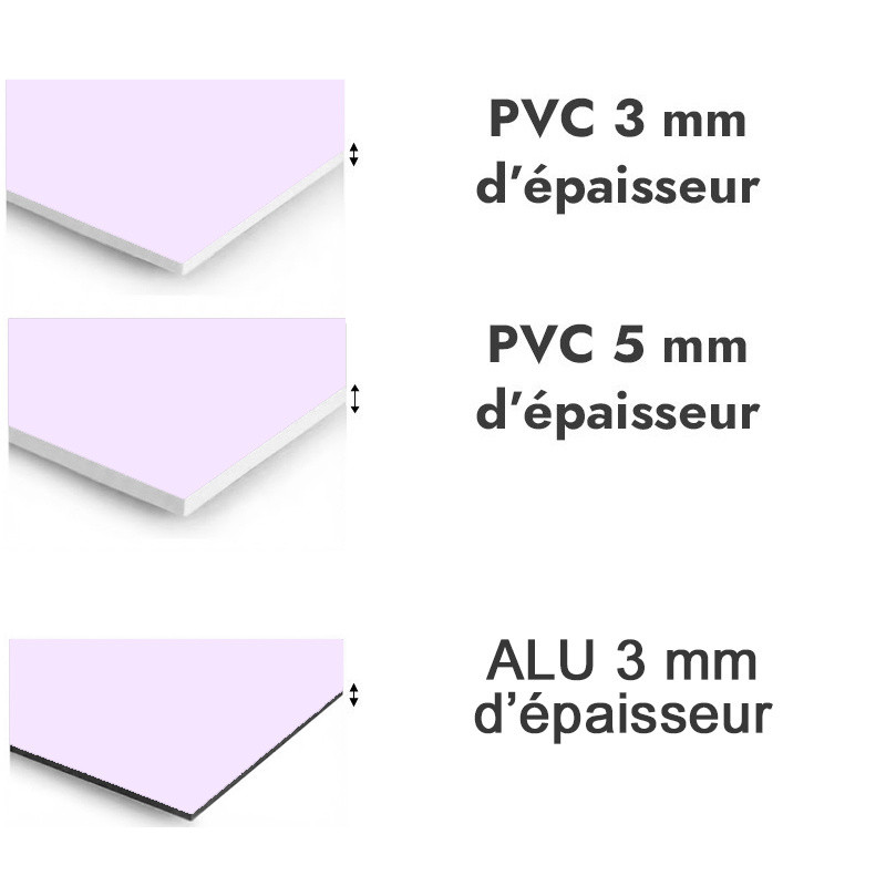 Panneau de douche violet clair - PVC et ALU épaisseurs