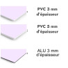 Panneau de douche violet clair - PVC et ALU épaisseurs