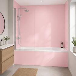 Panneau de douche rose dragé sur mesure | Livraison gratuite