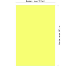 Panneau de douche jaune clair sur mesure | Livraison gratuite