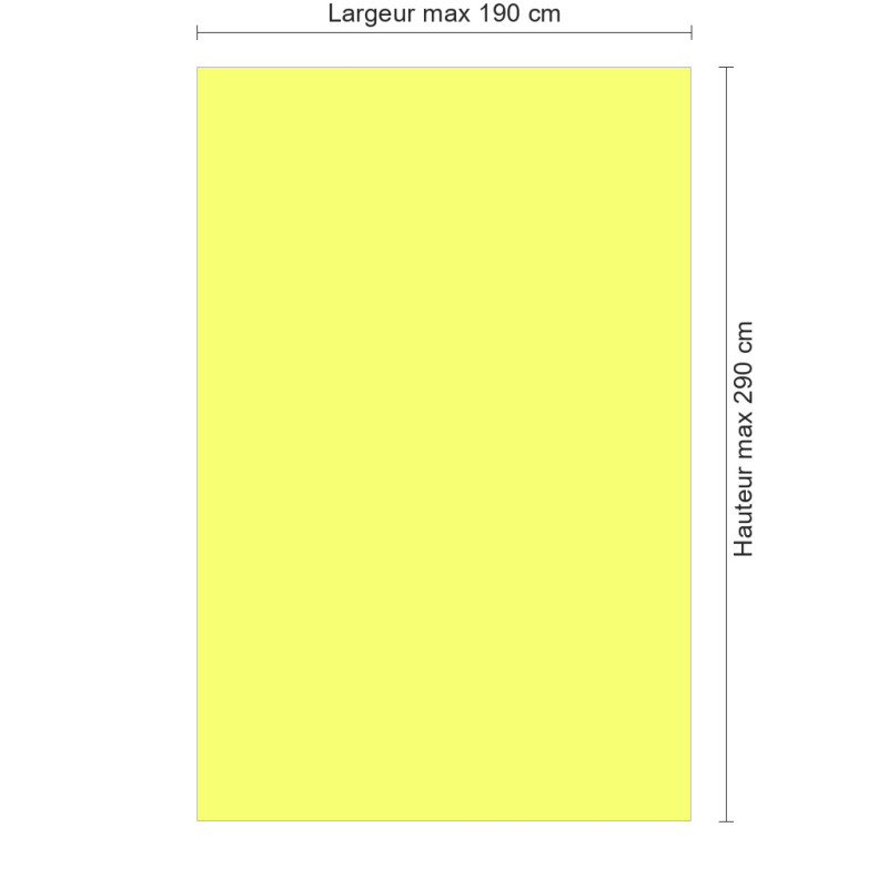 Panneau de douche jaune clair sur mesure | Livraison gratuite