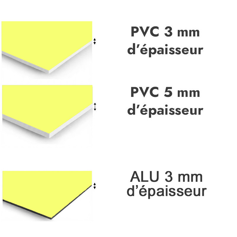 Panneau de douche jaune clair - PVC et ALU épaisseurs