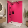 Panneau de douche rose fushia sur mesure | Livraison gratuite