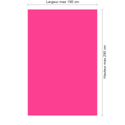 Panneau de douche rose fushia sur mesure | Livraison gratuite