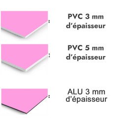 Panneau de douche rose pastel - PVC et ALU épaisseurs
