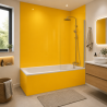 Panneau de douche orange clair sur mesure | Livraison gratuite
