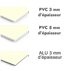 Panneau de douche blanc cassé - PVC et ALU épaisseurs
