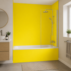 Panneau de douche jaune sur mesure | Livraison gratuite