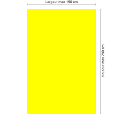 Panneau de douche jaune sur mesure | Livraison gratuite