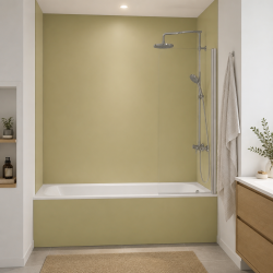 Panneau de douche RAL 1000 Beige vert sur mesure | Livraison gratuite