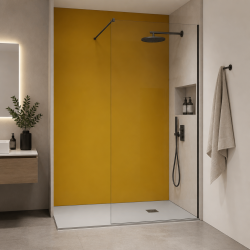 Panneau de douche RAL 1005 Jaune miel sur mesure | Livraison gratuite