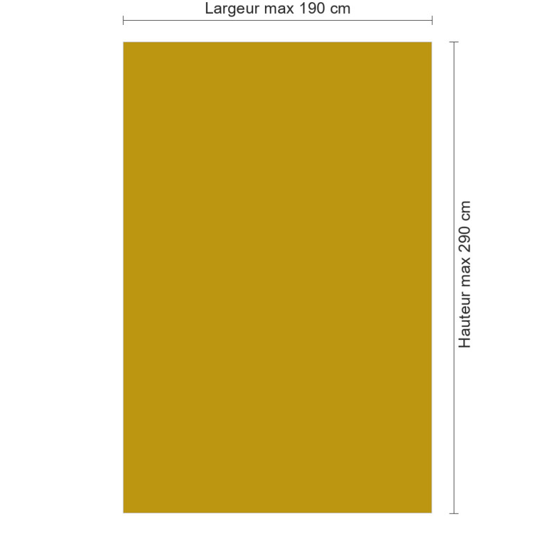 Panneau de douche RAL 1005 Jaune miel sur mesure | Livraison gratuite