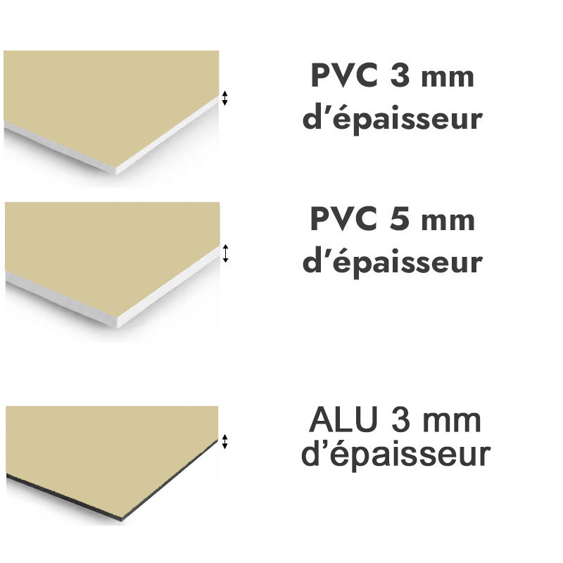 Panneau de douche Ivoire - PVC et ALU épaisseurs
