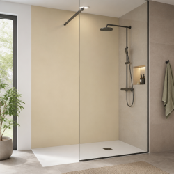 Panneau de douche RAL 1015 Ivoire clair sur mesure | Livraison gratuite