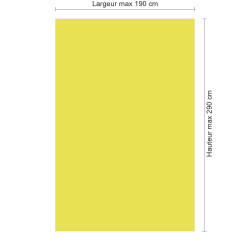 Panneau de douche RAL 1016 Jaune soufre sur mesure | Livraison gratuite