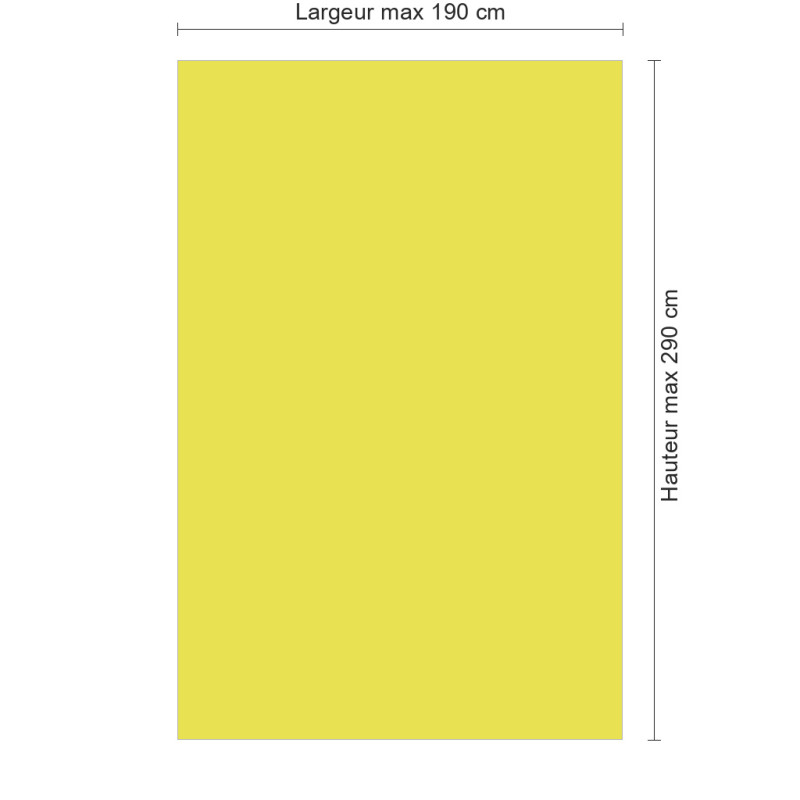 Panneau de douche RAL 1016 Jaune soufre sur mesure | Livraison gratuite