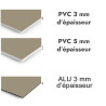 Panneau de douche Beige gris - PVC et ALU épaisseurs