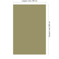 Panneau de douche RAL 1020 Jaune olive sur mesure | Livraison gratuite